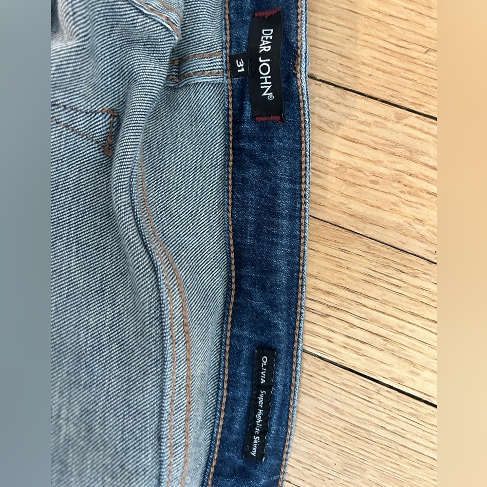 Dear John Olivia skinny jeans with raw hem and distressing size 31 - Picture 4 of 5